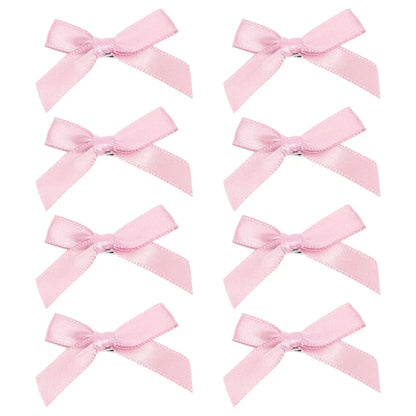 sengpan 8pcs Bowknot Hair Clip Sweet Ballet Ribbon Bow Hairpin Bang Clip Korean Girl Mini Bobby Pin Grab Female Color Ballet Headwear