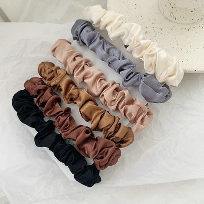 Dospita 6pcs/set Solid Color Elastic Scrunchie Hair Ties for Women Elastic Hair Bands Girls Sport Gym Hair Scrunchies Rubber Bands