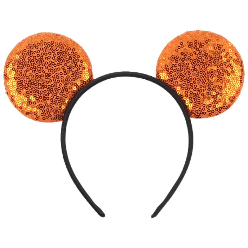 sengpan 2024 Nieuwe Disney Mouse Ears Headband  Hoofdband Bat Pompoen Lovertjes Strik Halloween Festival Feest Cosplay Haaraccessoires