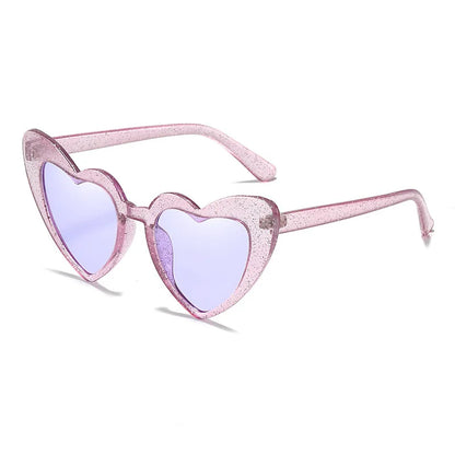 sengpan New Large heart Sunglasses Women Vintage Brand Designer Sun Glasses Shades Female UV400 hot sale Funny versatile sunglasses