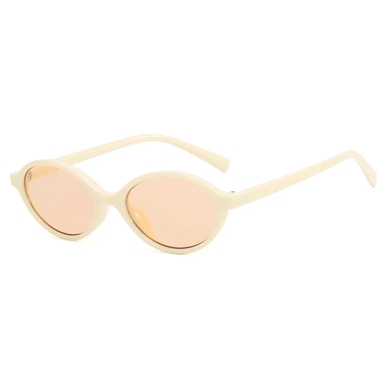 sengpan Sexy Small Oval Leopard Sunglasses Women Lovely Ins No Makeup Plain Glasses Frame Men Eyewear Cute Decorative Computer Glasses