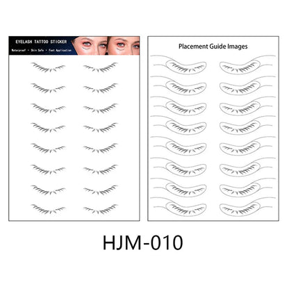 sengpan 8 Pairs Lower Eyelash Tattoo Stickers Makeup Fake Lashes Temporary Tattoo Patch Natural False Eyelash Eyelashes Extension