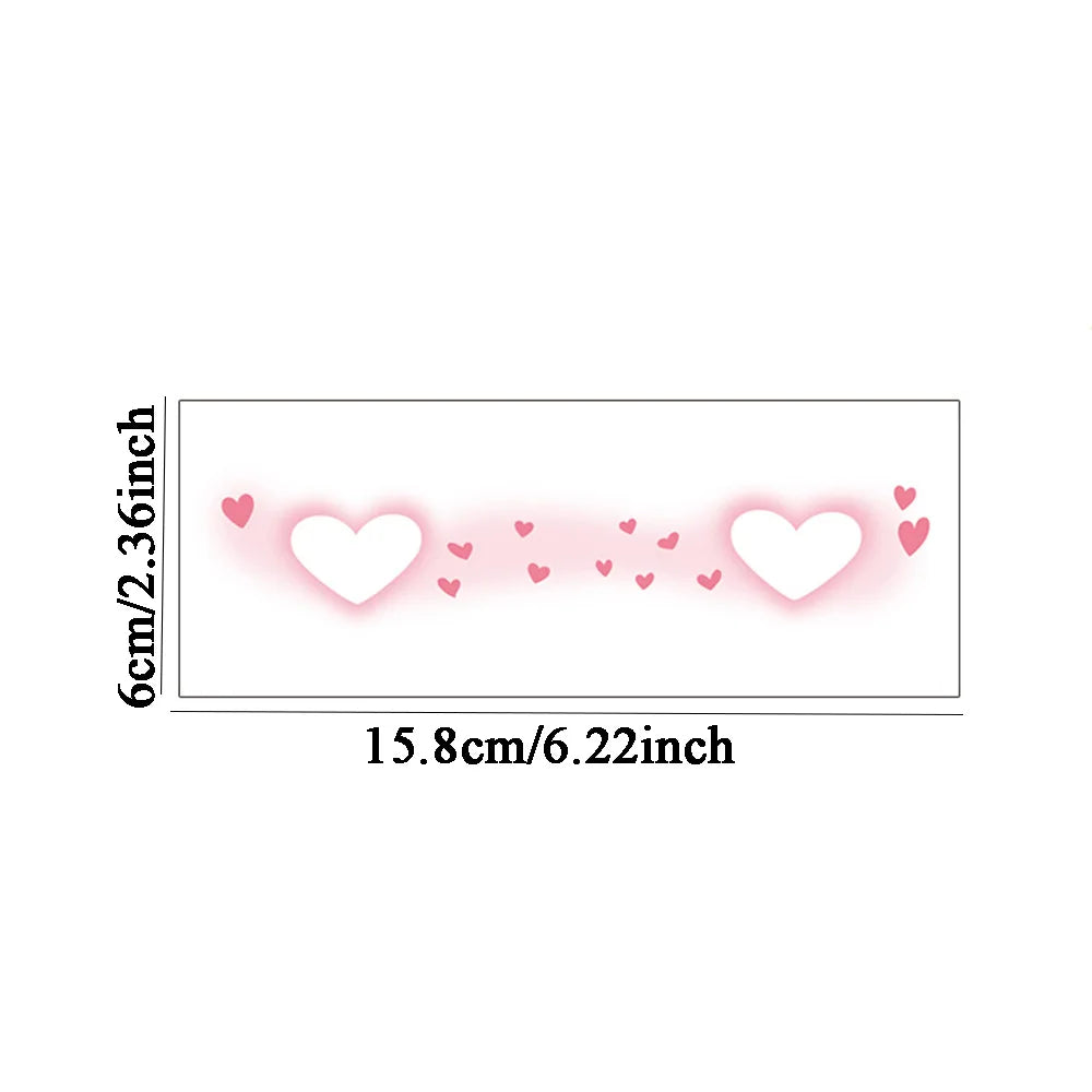 sengpan Blush Face Tattoo Temporary Waterproof Body Sticker Love Star Rainbow Face Make Up Festival Accessories Disposable Tattoos