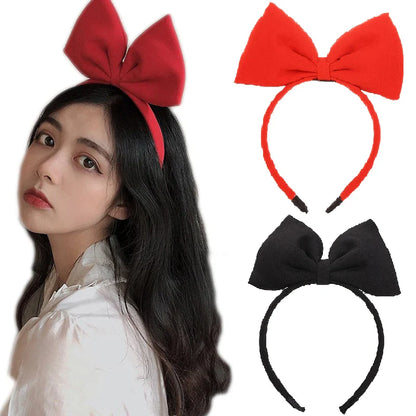 sengpan Red Black big Bow Knot Hairbands Hairpin for Women Girls Hair Accessories Hair Band Ties Headbands for Children Headdress