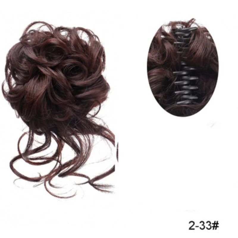 sengpan 2024 New Lazy Wind Grab Clip Fluffy Long Beard Hair Package Wig Set Ponytail Wig Ring Hair Clip Female Bridal Hair Accessories