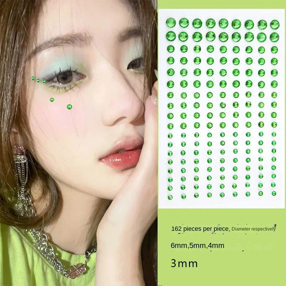 sengpan Acrylic Face Makeup Diamond Stickers Festival DIY Body Crystal Gems Tattoos Rhinestones Nail Art Decoration Eyeshadow Stickers