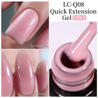 sengpan 7ML Gold Foil Quick Extension Gel Nail Polish Nude Purple Nail Flakes Vernis Semi Permanent UV Gel Nail Art Hard Gel