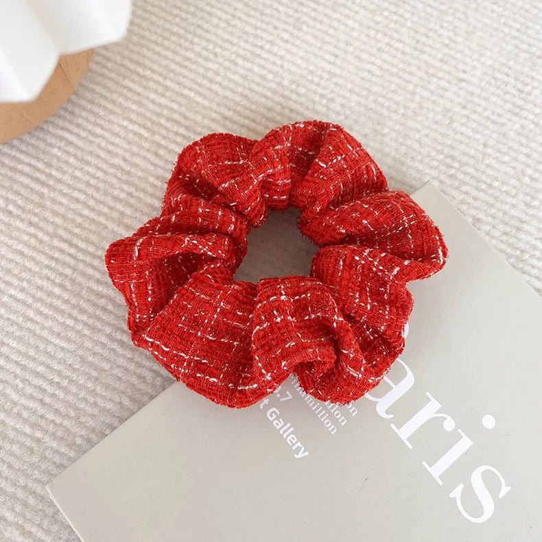 sengpan New Year Red Hair Headband Rope Christmas Hairband Woman Girls Fashion Sweet Hair Ties Rubber Band Female Party Hair Accessories