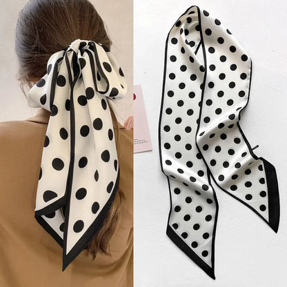 sengpan Long Neckerchief Skinny Hair Ribbons Scarf Women Fashion Headbands Neck Scarfs Printed Hairband Cute Bag Scarves Female 13x150cm