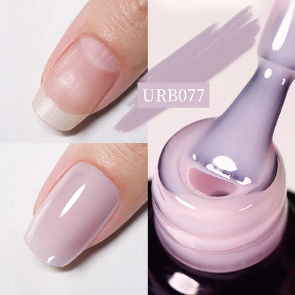 sengpan SUGAR Aurora Rubber Gel Nail Iridescent Pearl Effect Metallic Mirror Nails Manicure Soak Off UV LED No Wipe Top Coat Base Gel