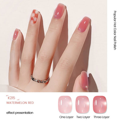 sengpan Nail Gel Polish 12ml Translucent Nude Jelly Gel Nail Polish Semi Permanent Soak Off UV LED Gel Varnish Nail Art Manicure