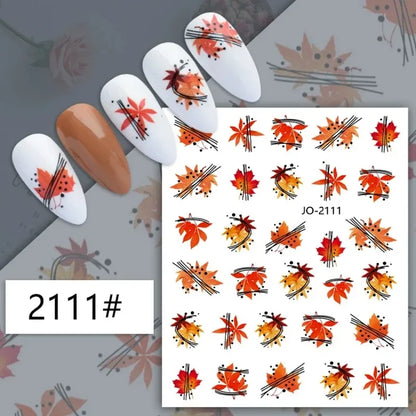 sengpan Simple Flowers 3D Nail Stickers Spring Summer Blossom Floral Tulip Fruit Nail Art Decals Adhesive Sliders Manicure Decorations