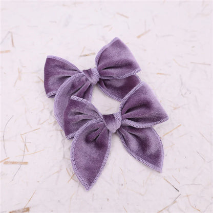 sengpan Small Velvet Fable Bow Hair Clips for Toddler Baby Girl Kids Christmas Velvet Hair Bow Alligator Clips Accessories