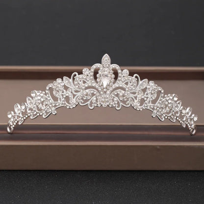 Lianfudai Elegant Luxury Girls Crystal Bridal Tiara Crown Birthday Party New Fashion Bride Queen Headbands Hair Jewelry Accessories