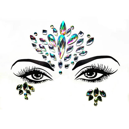 sengpan Rhinestones for Face Glitter for Face Stickers on Face Temporary Tattoos for Women Temporary Tattoos Fake Tattoo Tattoo Sticker