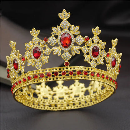 sengpan Big Crown for King and Queen Princess Pageant Tiaras and Crowns Rhinestone Headbands for Women Bride Wedding Hair Accessories