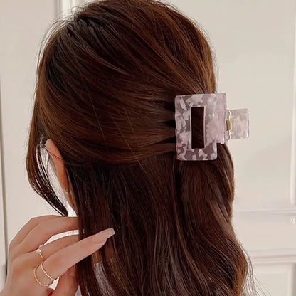 sengpan New Fashion Small Hair Claws Grab Hair Clips for Women Acrylic Hairpin Ponytail Shark Clips Crab Clamps Korean Hair Accessories