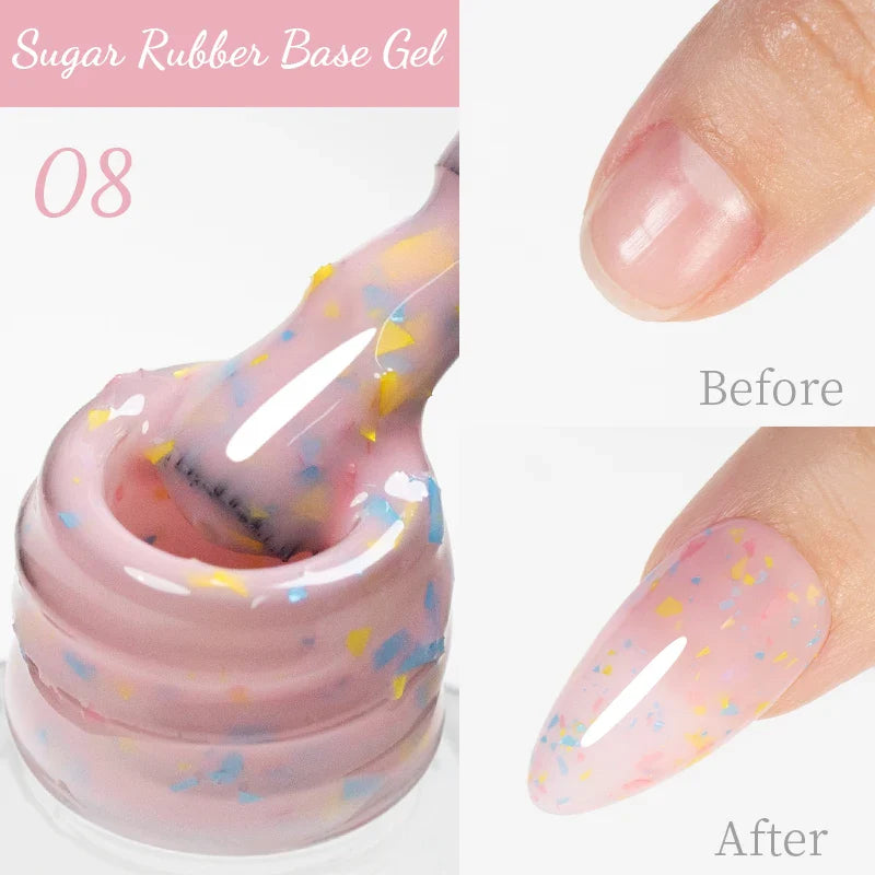 sengpan Sparkling Summer Glitter Sequins Gel Nail Polish 5ML Cream Puff Gel Soak Off UV Nail Gel Semi-permanent Varnish For Manicure