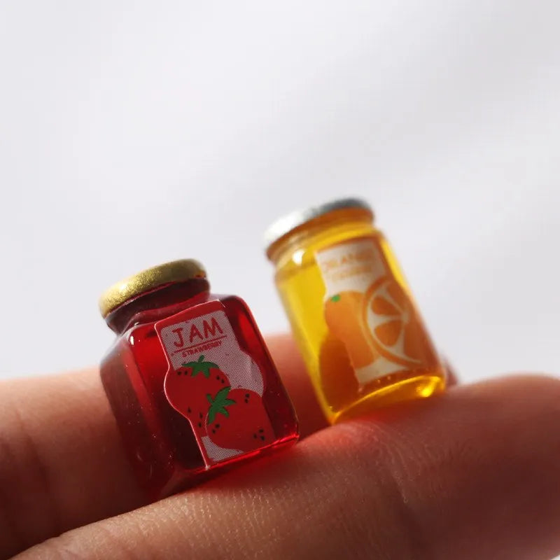 sengpan Novelty Strawberry Jam Jar Earrings Simulated Transparent Strawberry Honey Jam Resin Accessories Handmade Unique Jewelry Gifts