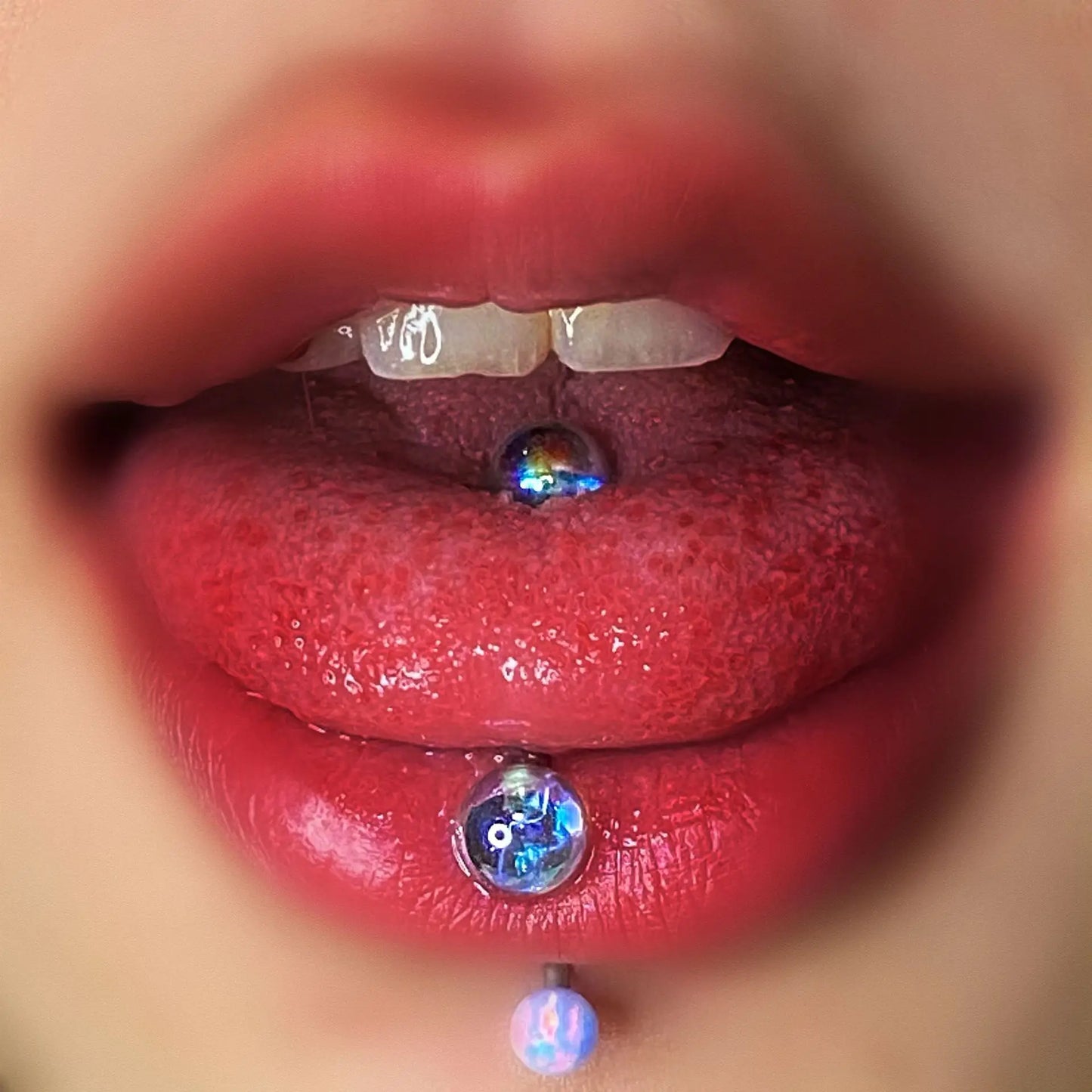 sengpan Tongue Nail Fashion Acrylic Tongue Ring Piercing Ear Nipple Rings Wear Lip Retro Stud Earring Puncture Jewelry