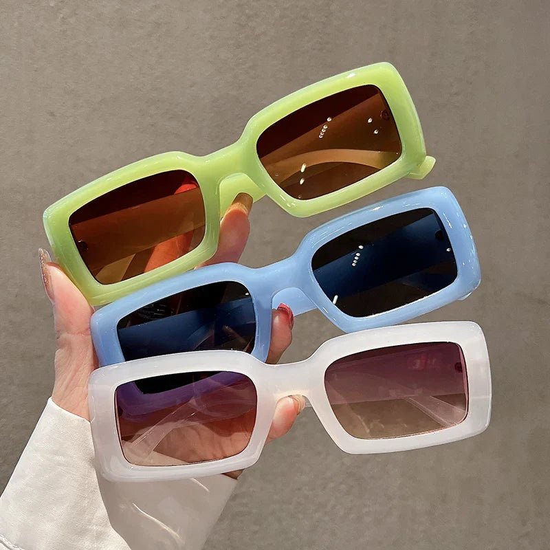 sengpan Retro Rectangle Sunglasses Women Fashion Square Gradient Candy Color Shades Sun Glasses Brand Design UV400 Female Eyewear