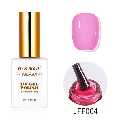 15ml Jelly Nude Color Gel Nail Gel Polish Clear Pink Semi-transparent French Gel Varnish Soak Off UV LED Nail Gel