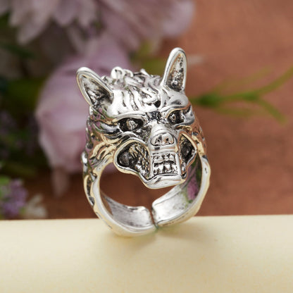 sengpan Vintage Chic Rabbit Animal Knuckle Rings for Women Girls Charm Gothic Punk Frog Cat Octopus Opening Finger Rings Fashion Jewelry