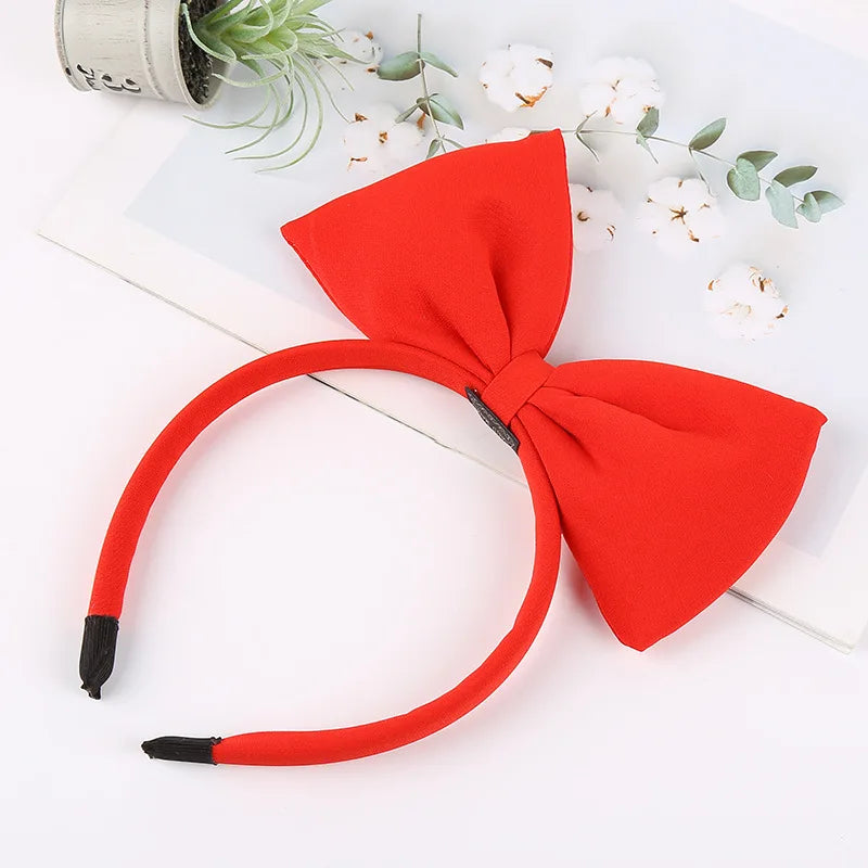 sengpan Red Black big Bow Knot Hairbands Hairpin for Women Girls Hair Accessories Hair Band Ties Headbands for Children Headdress