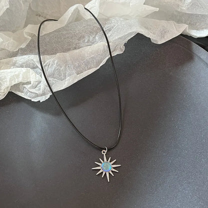 Lianfudai Stainless Steel Sun Necklace Jewelry Sunshine Charm Fashion Men Girlfriend Gift Charms Beautiful New Pendant