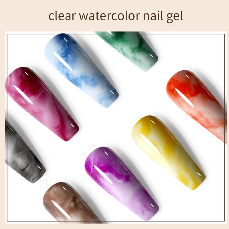 sengpan Blossoming Gel Nail Polish 15ml Clear Watercolor Transparent Nail Art Design Soak Off UV LED All For Manicure Gel