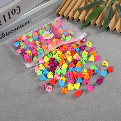 sengpan 50Pcs Small Hair Claw Clip Korean Fashion Mini Hair Clips Butterfly Flower Heart Multi-Shape Girls Clips Kids Hair Accessories