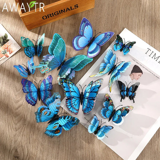 sengpan 12PCS/Set Butterfly Hair Clip Bride Wedding Headwear Hairpin DIY For Girl Hairclip Barrettes Hairgrip Hair Accessories