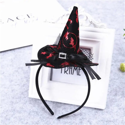 sengpan Witch Hat Hairbands Halloween Headwear Decoration For Children Girl Women Pumpkin Ghost Hair Accessories Cosplay Party Gifts