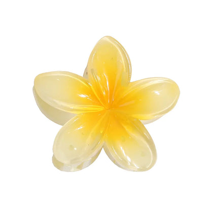 Lianfudai New Gradient Large Flower Acrylic Hair Clip for Women Sweet Hairpins Hair Claws Crab Clamp Barrettes Hawaiian Hair Accessories