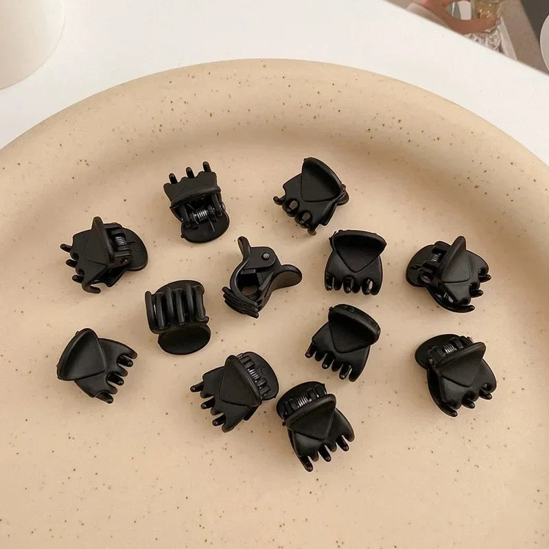 Dospita 60/20/10pcs Women Girls Mini Hair Claws Kids Plastic Black Hairpins Hair Clips Clamp Ponytail Holder Headwear Hair Accessories