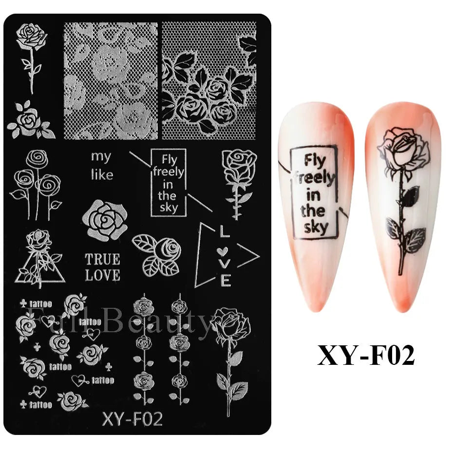 sengpan Spring Flowers Nail Stamping Plates Cherry Blossom Summer Daisy Floral Butterfly DIY Nail Design Image Stamp Templates Stencil