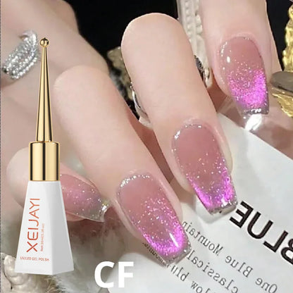 sengpan Magnetic Gel Purple Color Reflective Glitter Cat Eye Gel Polish 자석젤  Semi-permanent Nail Polish UV Venalisa for Manicure