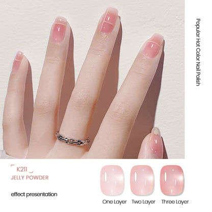 sengpan Nail Gel Polish 12ml Translucent Nude Jelly Gel Nail Polish Semi Permanent Soak Off UV LED Gel Varnish Nail Art Manicure