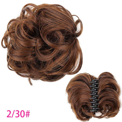 sengpan Synthetic Curly Chignon Messy Bun Ponytails Hairpiece Extensions For Elastic Hair Band Hair Accessories For Women Curly Hair