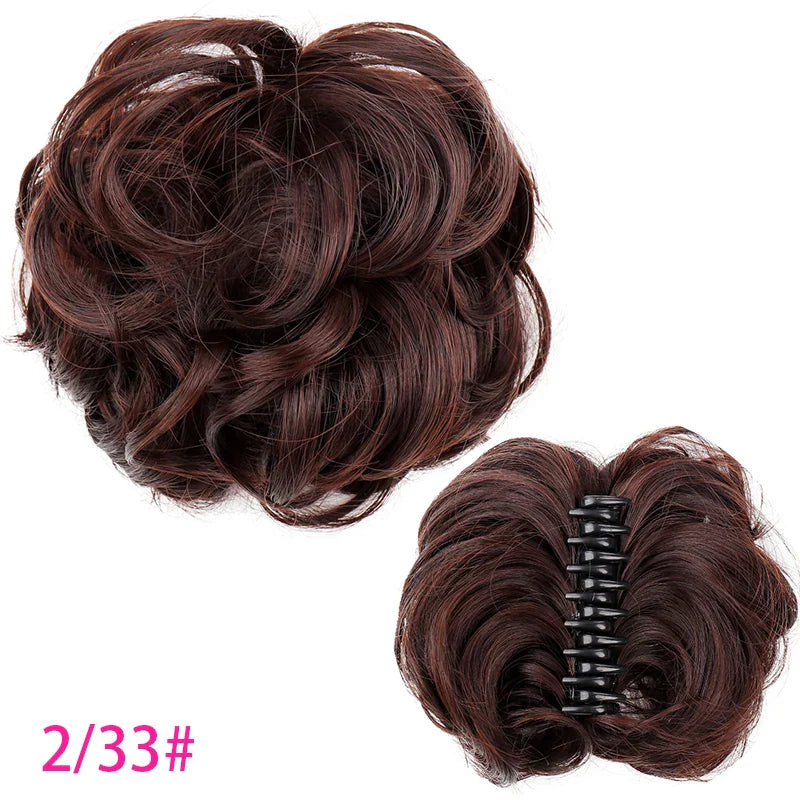 sengpan Synthetic Curly Chignon Messy Bun Ponytails Hairpiece Extensions For Elastic Hair Band Hair Accessories For Women Curly Hair