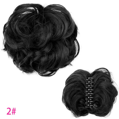 sengpan Synthetic Curly Chignon Messy Bun Ponytails Hairpiece Extensions For Elastic Hair Band Hair Accessories For Women Curly Hair