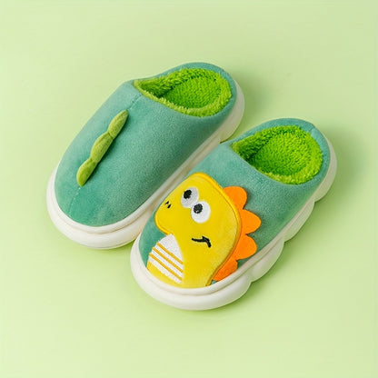 Cozy Cartoon Fleece House Shoes - Ultra-Comfortable and Cozy Design with Non-Slip Sole, Soft and Gentle Bottom, Perfect for Indoor Play and Lounging, Suitable for Both Boys and Girls, Ideal for Cold Autumn and Winter Days