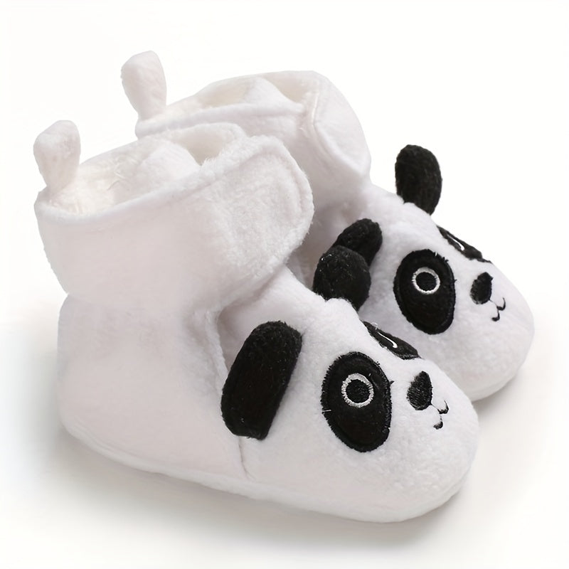 Cozy Cartoon Lamb Plush Winter Shoes for Baby Boys & Girls - Soft, Warm Walking Sneakers with Cute Animal Design