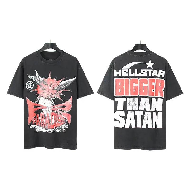 Hellstart Designer T Shirt Casual Hell Starr Cotton T-Shirt With Monogrammed Print Short Sleeve Top Hellstart Shirt Luxury Mens Hip Hop Clothing