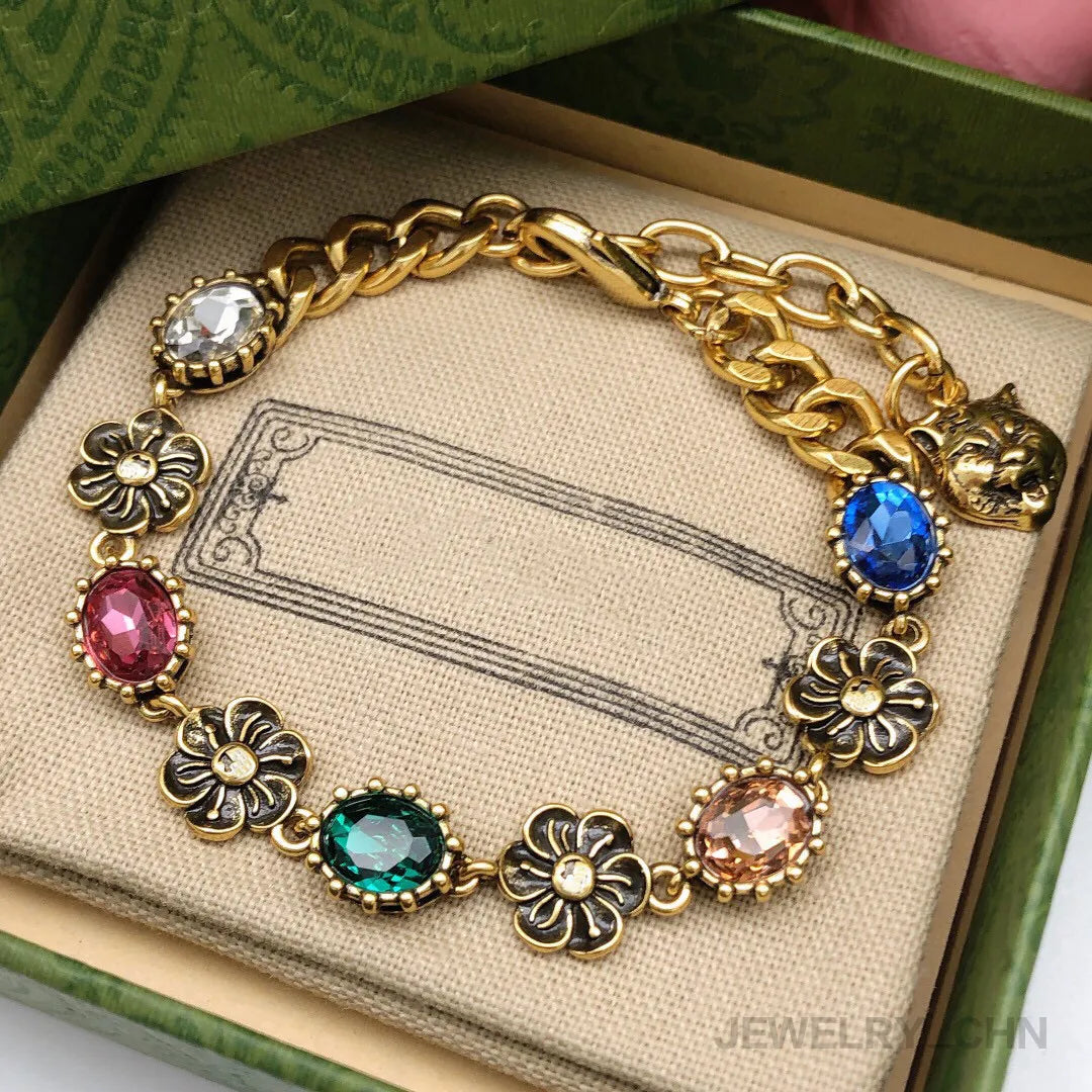 designer bracelet women jewelry heart letter bracelet designer crystal bracelets retro vintage personalize men jewelry designers gift Designer Bracelet