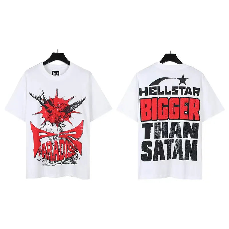 Hellstart Designer T Shirt Casual Hell Starr Cotton T-Shirt With Monogrammed Print Short Sleeve Top Hellstart Shirt Luxury Mens Hip Hop Clothing