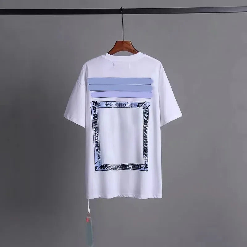 Designer T shirt mens luxury fashion brand clothing womens loose casual short sleeved top street graffiti diagonal stripes arrow shirt sports shirt couple Tshirt