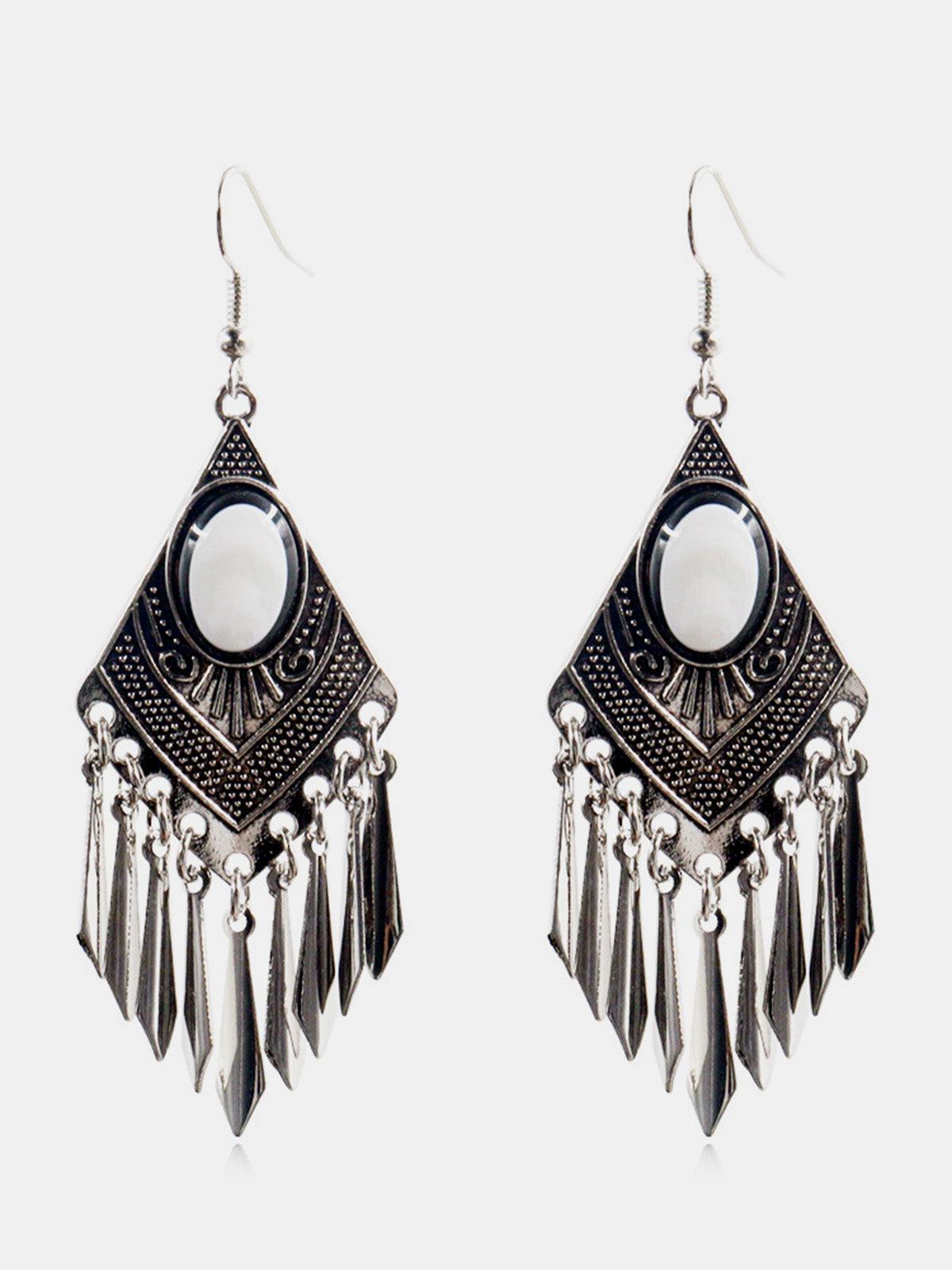 sengpan 2024 New Tassel diamond metal Earrings