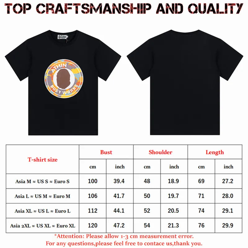 designer Mens T Shirts Top Craftsmanship mens womens Fashion tshirt Foam Print Short Sleeve Street Casual tees Cotton polo tshirts