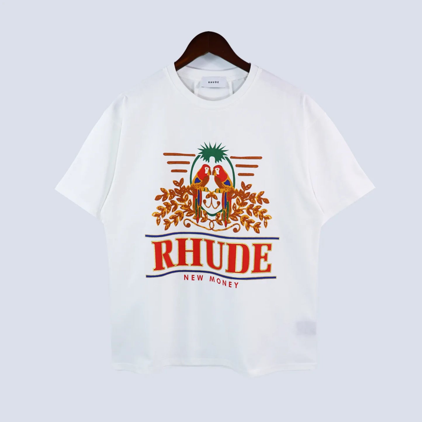 Brand Rhude T Shirts Designer Shirt Men Shorts Print White Black S M L Xl Street Cotton Fashion Youth Mens Tshirts Tshirt